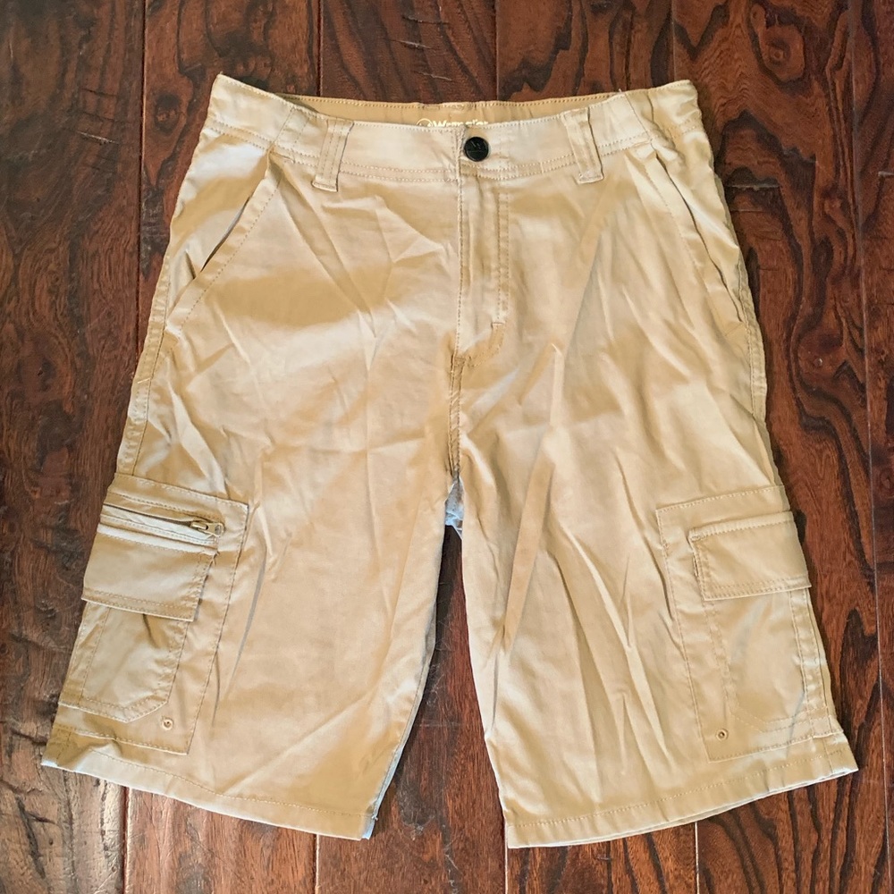 Boys Tan Wrangler shorts